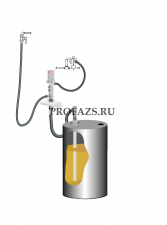 Комплект для откачки масла из бочки 205 л с насосом PM4, коэф. сжатия 5:1, монтаж на стену